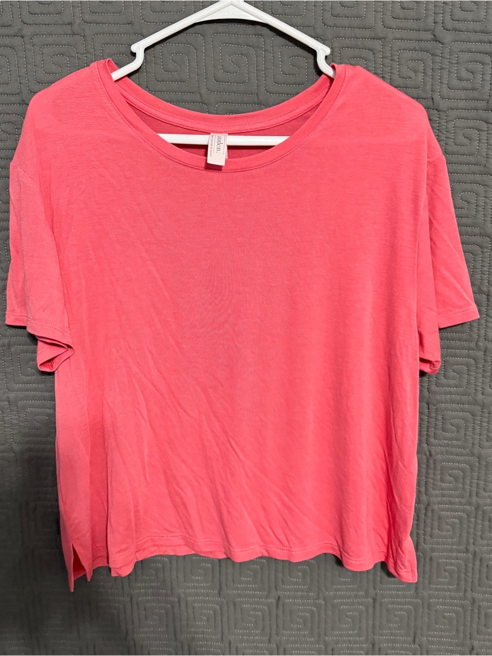 Target Auden Womens Sleepwear Pajama Top Large L Pink Rayon Spandex Short Sleeve